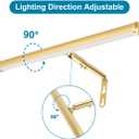 LED Picture Lights for Paintings Plug in, Adjustable Art Light Gallery Wall Light for Display Art Work, 16inch 6W 3000K Warm White, Gold Finish CRI80+