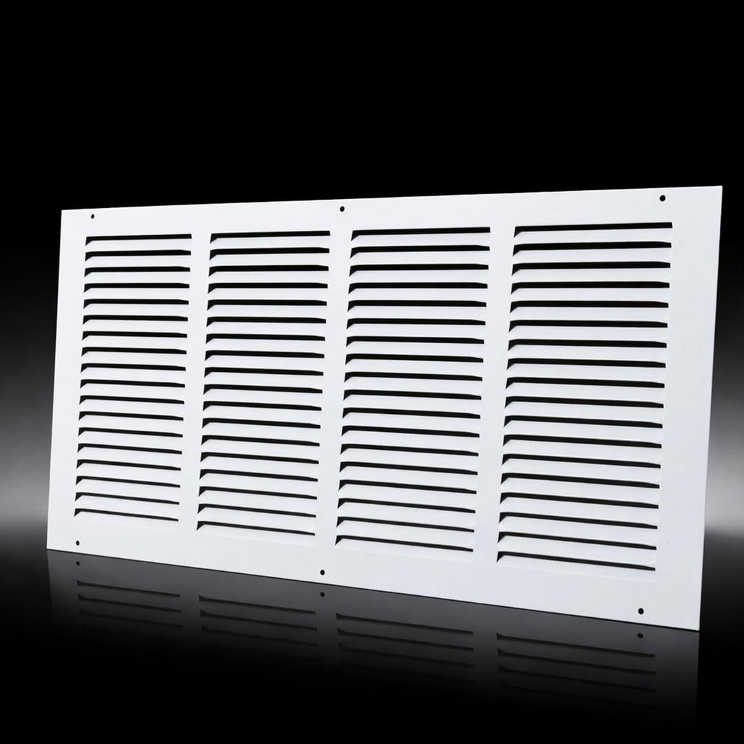Steel Return Air Grill,Return Air Vent Cover (Duct Opening) Cold Air Return Vent Cover for Wall or Ceiling (20"W x 10"H Duct Opening)