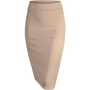 Made By Johnny Women's Premium Scuba Stretch High Waist Pencil Skirt Below Knee for Office Wear
  XL