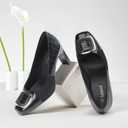 Women Dress Pumps Orthotic Heels Orthopedic Bunion Shoes (8.5, Black)