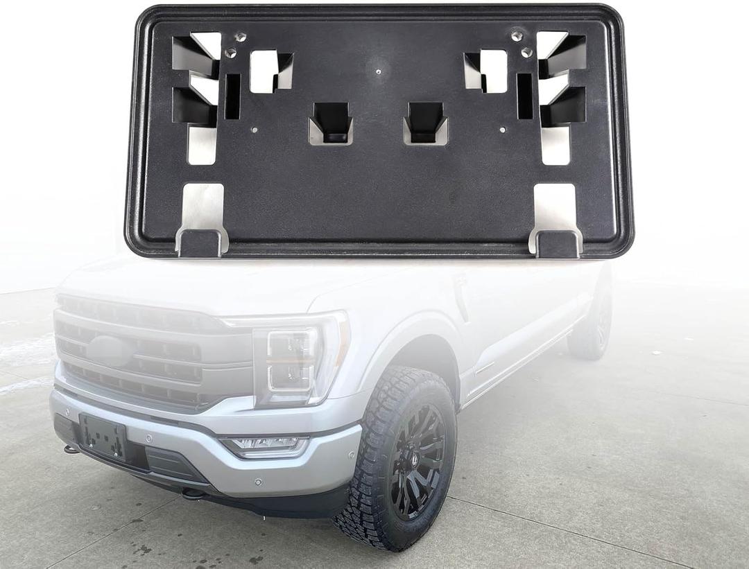 LOSTAR Front License Plate Bracket Compatible with 2021 2022 2023 F150 ML3Z-17A385-BB