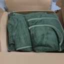 YTYC 29x59 Inch Bath Towels Set of 6 Large, Super Soft Lint Free Lightweight Microfiber Shower Towels for Bathroom 80% Polyester (Olive Green, 6 Piece)