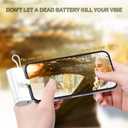 Portable Mini Power Bank Charger for USB C Android Device (Direct Plugin) and for iPhone Apple (Wired), 4800mAh Cute Fast Charge Small Battery Power Bank for Woman Man -White