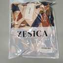 ZESICA Women's Floral Long Sleeve Midi Dresses 2026 Fall Boho V Neck Belted High Wasit Flowy Wedding Cocktail Party Dress (Brown, S)