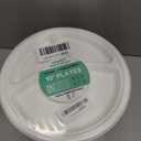 𝟭𝟬 𝗶𝗻𝗰𝗵, 𝟭𝟮𝟴-𝗣𝗮𝗰𝗸 3-Compartment Disposable Paper Plates, Compostable Heavy-Duty Divided Plates for Meal Prep, School Lunches & Party Buffets (White), 10 inch