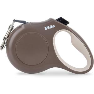 Fida Retractable Dog Leash X-Small Breed, 10 ft Durable Pet Walking Leash for Extra Small Dogs/ Cats/ Small Animals up to 18lbs, 360° Tangle Free, Coffee/ Brown