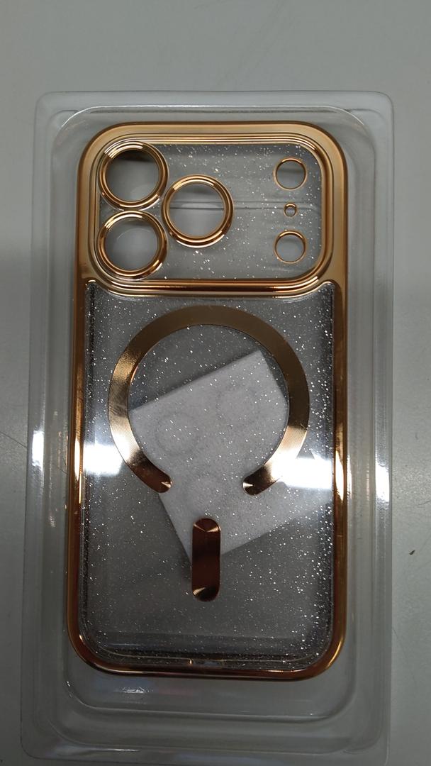 Glitter for iPhone 17 Pro Case with Eyecatching Integrated Lens Protection, [Sparkly Bling Back Panel] [Seamless Work with Magsafe] Cute Women Girly Magnetic Case for iPhone 17 Pro Desert Titanium