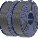 SUNLU 3D Printer Filament PLA Plus 1.75mm 2KG, SUNLU Neatly Wound PLA Filament 1.75mm PRO, PLA+ Filament for Most FDM 3D Printer, Dimensional Accuracy +/- 0.02 mm, 1 kg Spool, 2 Packs, Grey+Grey
