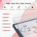 4 x bersem 2 Pack New Paper Nano Screen Protector Compatible with iPad Pro 11 Inch 2024 (M4), Matte PET Film for Paper Art Writing, Nib Friendly, Anti-Glare, Easy Installation, Nano-Texture (Transparent)