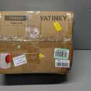 YATINEY Over The Toilet Storage Cabinet, Freestanding Above The Toilet Storage Cabinet, Over The Toilet Storage Rack with X-Shaped Back Support, for Bathroom, Laundry, Rustic Brown and Black TR04BR, 23.6"L x 9.0"W x 48.4"H