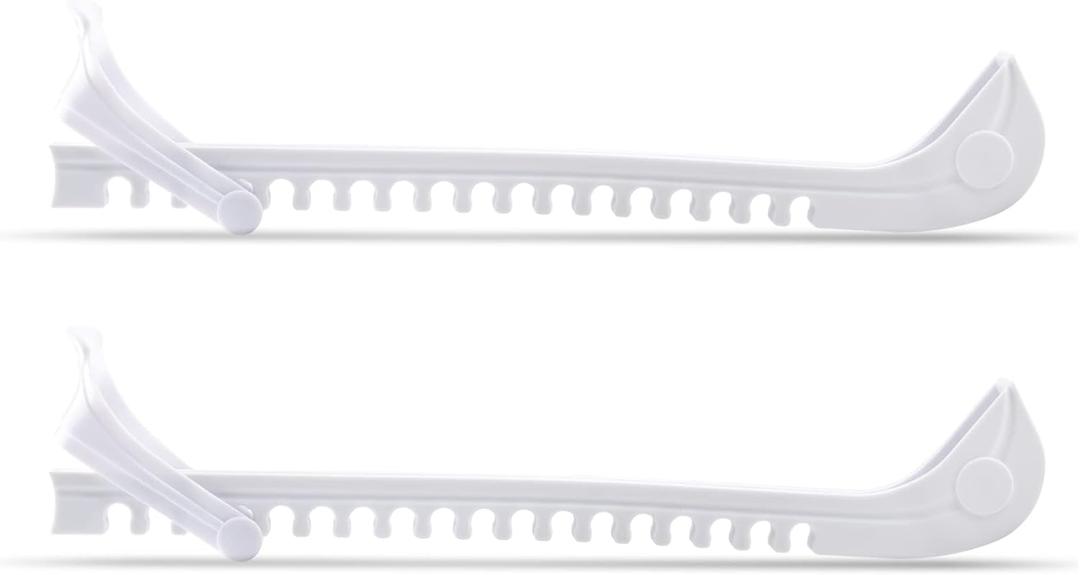 Ice Skate Guards Ice Skate Blade Covers Skate Blade Protector, 1 Pair of Adjustable Skate Guards for Hockey or Figure Skating (Large (Adult), White)