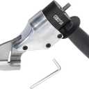 VLOXO Professional Metal Shear Drill Attachment, Sheet Metal Cutter for Drill Attachment with 360 Pivoting Handle, Power Tool Accessory for Curved and Straight Cutting on Steel, Aluminum(Black)