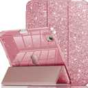 INFILAND for iPad mini 6 Case/iPad mini 6th Generation Case 2021 8.3 Inch, Glitter Cute Cover with Clear Sparkle Back, Pencil Holder for Kids Girls, Rose Gold