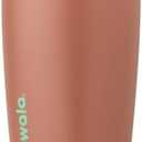 Owala SmoothSip Slider Insulated Stainless Steel Coffee Tumbler, Reusable Iced Coffee Cup, Hot Coffee Travel Mug, BPA Free 12 oz, Grey/ Brown (Cozy Cocoa)