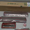 Upgraded Door Sill Guards Compatible with Jeep Wrangler JL JLU 2018-2025 2026 & Gladiator JT 2020-2025 2026 Accessories Stainless Steel Door Entry Guard (4-Door Brushed Black)