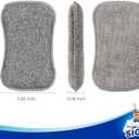 MR.SIGA Dual-Sided Scrub Sponges, Long lasting, Reusable Dishwashing Sponges for Kitchen, 6 Pack