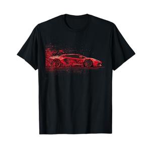 Supercar Exotic Italian Sports Car Graphic T-Shirt, Large