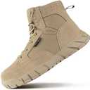 FREE SOLDIER Men's Durable Work Boots 6 Inches Lightweight Waterproof Hiking Boots Suede Leather Tactical Boots, Size 11.5