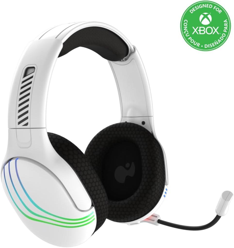PDP Afterglow Wave Wireless Headset with Mic for Xbox Series X|S, Windows 10/11 PC, Compatible with PlayStation PS5/PS4 and Bluetooth, White
