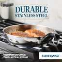 Farberware Classic Stainless Steel Frying Pan Set / Fry Pan Set / Stainless Steel Skillet Set - 8.25 Inch and 10 Inch, Silver