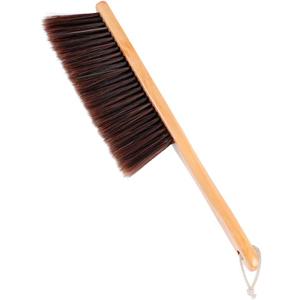 Hand Broom, Dust Brush, Horse Hair Brush with Wood Handle, Duster for Counter, Bench, Car, Furniture, Bed, Woodworking Cleaning