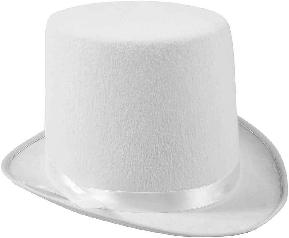 Funny Party Hats White Costume Felt Top (White)