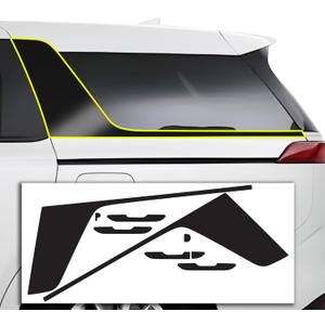 BOGAR TECH DESIGNS for Kia Carnival 2022-2026 Side Window Chrome Delete Precut Vinyl Trim Overlay, Gloss Black Blackout Appearance