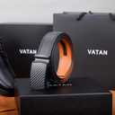 VATAN Men's Belt Leather Ratchet Belt for Men Dress Casual Every Day with Adjustable Buckle, Trim to Fit (Black-knight)