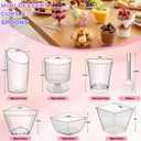 400 Pcs Mini Dessert Cups with Spoons, 6 Styles Plastic Dessert Cups, Clear Vasitos Para Postres for Party Wedding, Disposable Shooters Cups Serving Fruit Cake Pudding Ice Cream