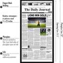 Americanflat 11x22 Newspaper Frame with Polished Plexiglass - Display for Assorted Media Articles - Signature Collection - Modern Picture Frame for Wall Display - Black