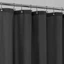 ALYVIA SPRING Waterproof Fabric Shower Curtain Soft Hotel Quality - 3 Magnets at Bottom, Premium Black Shower Curtain Liner for Bathroom, Light-Weight Cloth & Washable - 72x72, Black