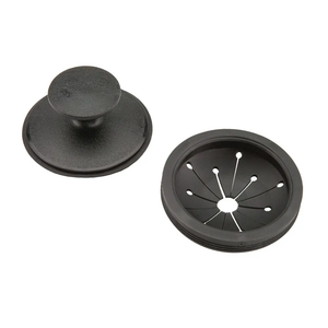Waste King Black Disposer EZ Mount Garbage Disposal Stopper and Splash Guard for Sink Drain, 1025