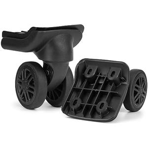 Zoofen Suitcase Wheels Swivel Casters Luggage Wheels Replacement with 4 Screw Holes (W044-B,2 pcs)