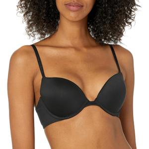 Calvin Klein Women's Constant Padded Push Up Plunge Bra (32C, Black)