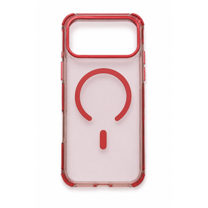 For iPhone 17 Pro Max Compatible with Magsafe  Red/Clear Case, Shockproof Soft Silicone Protection Magnetic Charge