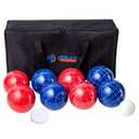 Backyard Bocce Ball Game Set 8 Balls, Pallino, Carry Case, 107mm Rope