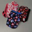 Paw Legend Washable Reusable Female Dog Period Diapers for Heat Doggie Puppy Diapers for Female Dogs (3 Pack, Small) (Small (11.5''-15'' Waist), Heart Design)