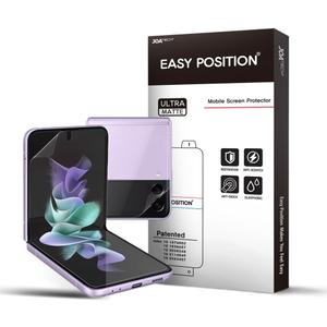EASY POSITION (3Sets Galaxy Z Flip 3 5G Matte Anti Glare Screen Protector Film, 3pcs Inner +3pcs Outer + 3pcs Hinge, Perfect Touch, BubbleFree, Easy Installation with Guide tool