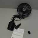 12V Car fan, 3-Speed Portable Vehicle Fan for Front Seat, Cigarette Lighter Powered with Car Charger, Mounted in Cup Holder, 360 Rotation, Car Necessities for Dog/SUV/RV/Truck/Van