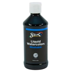 Sax True Color Concentrated Washable Liquid Watercolor - 8 Ounces - Black