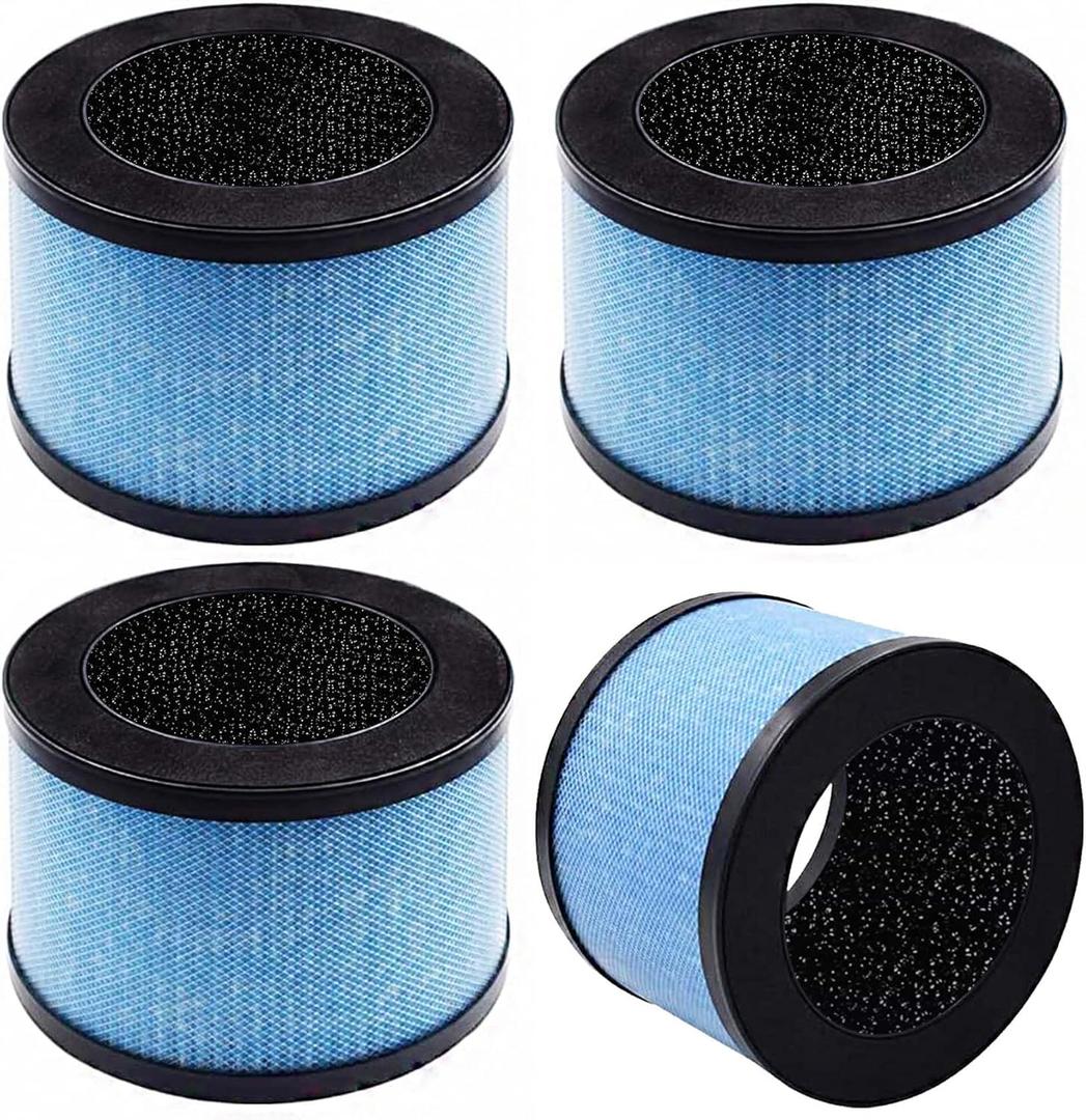 MK01 MK06 Replacement Filter Compatible with AROEVE MK01/MK06 DH-JH01 and ToLife TZ-K1 Air Purifier 4-in-1 True Hepa Replacement Filter Standard Version, 4 Pack, Blue