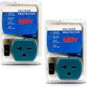 BSEED Surge Protector Outlet for Home Appliances, Power Surge Protector for Refrigerator, TV, Computer and Freezer, Adjustable Voltage Regulator, 220V, 4400W, 2 Pack