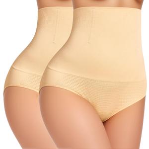 Women's Tummy Control Shapewear Panties Hi-Waist Body Shaper Underwear Slimming Briefs Compression Minimalist (XXL)