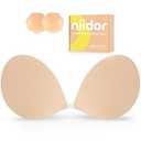 Niidor Push up Silicone Bra for Backless Bras with Reusable Nipple Covers Nude