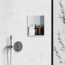 Stainless Steel Shower Niche 12"X12", No Tile Needed Recessed Inserted Wall Niche Shower for Bathroom, Living Room, Kitchen for Storage, Brushed Nickel, 12W * 12H