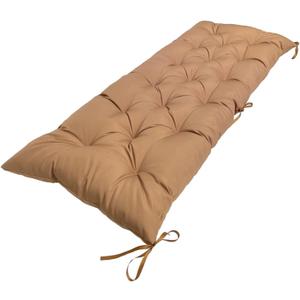 Waterproof Bench Seat Cushions Outdoor,Porch Swing Replacement Cushion,Thicken Patio Bench Rocking Chairs Pad Lounger Seat Pads for Wicker Loveseat Settee Khaki,59 * 20"