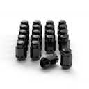 20PCS 1.4 inch 1/2-20 Closed End Bulge Acorn Black Lug Nuts - Cone Seat - 19mm Hex Lug Nut for Bronco Mustang Cherokee Liberty Ranger Exlporer YJ TJ KJ KK ZJ WJ WK XK MJ XJ Aftermarket Wheels
