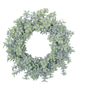 Idyllic Wreath, Artificial Boxwood Leaves, 7"