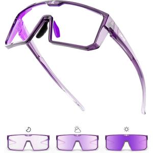 KAPVOE Photochromic Cycling Glasses Men Women Clear Mountain Bike Sunglasses MTB Bicycle Riding Sports Triathlon Running K232