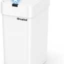 Lovewind Bathroom Trash Can,2.4 Gallon Automatic Garbage Can with Lid for Bathroom Bedroom Kitchen Office,9 Liter Small Touchless Motion Sensor Trash Bins, White